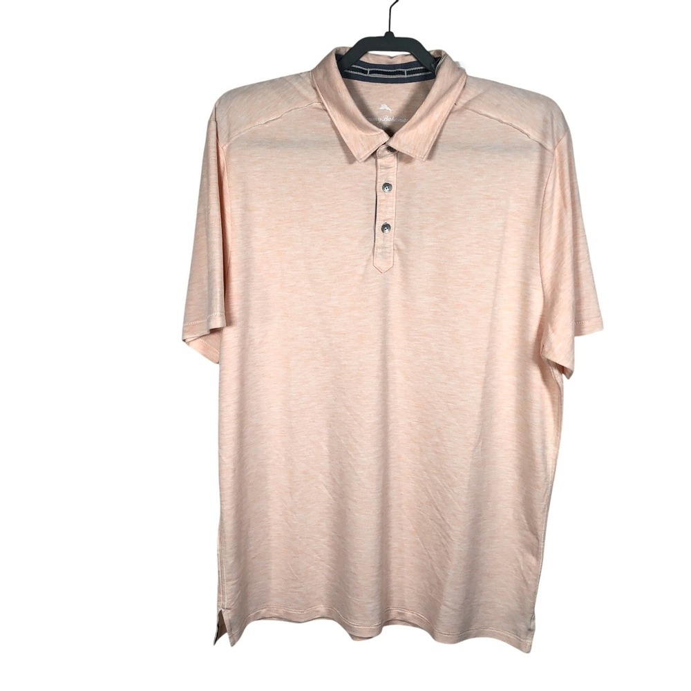 Tommy Bahama‎ Polo Shirt Mens Large Coasta Vera Jersey Stretch Short Sleeve